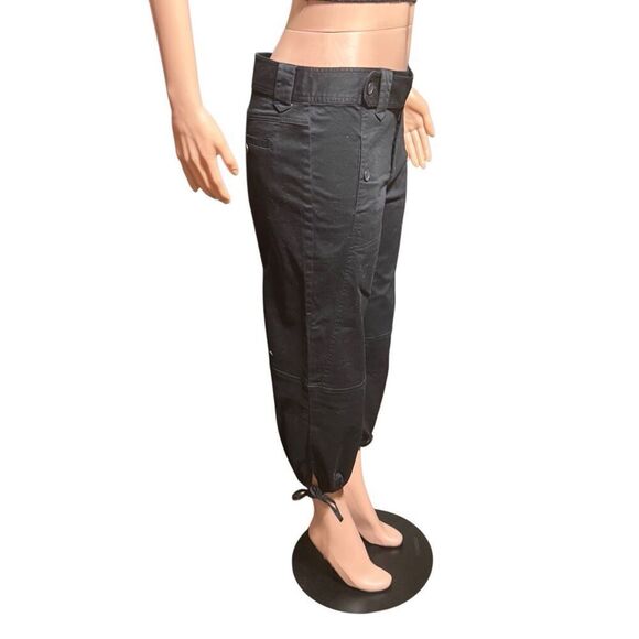 Pulp Black women's mid-rise casual cargo cropped trousers L - Picture 5 of 5